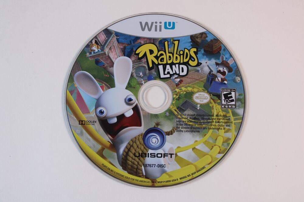 Rabbids Land (Nintendo Wii U) Game Disc only, Tested/Works